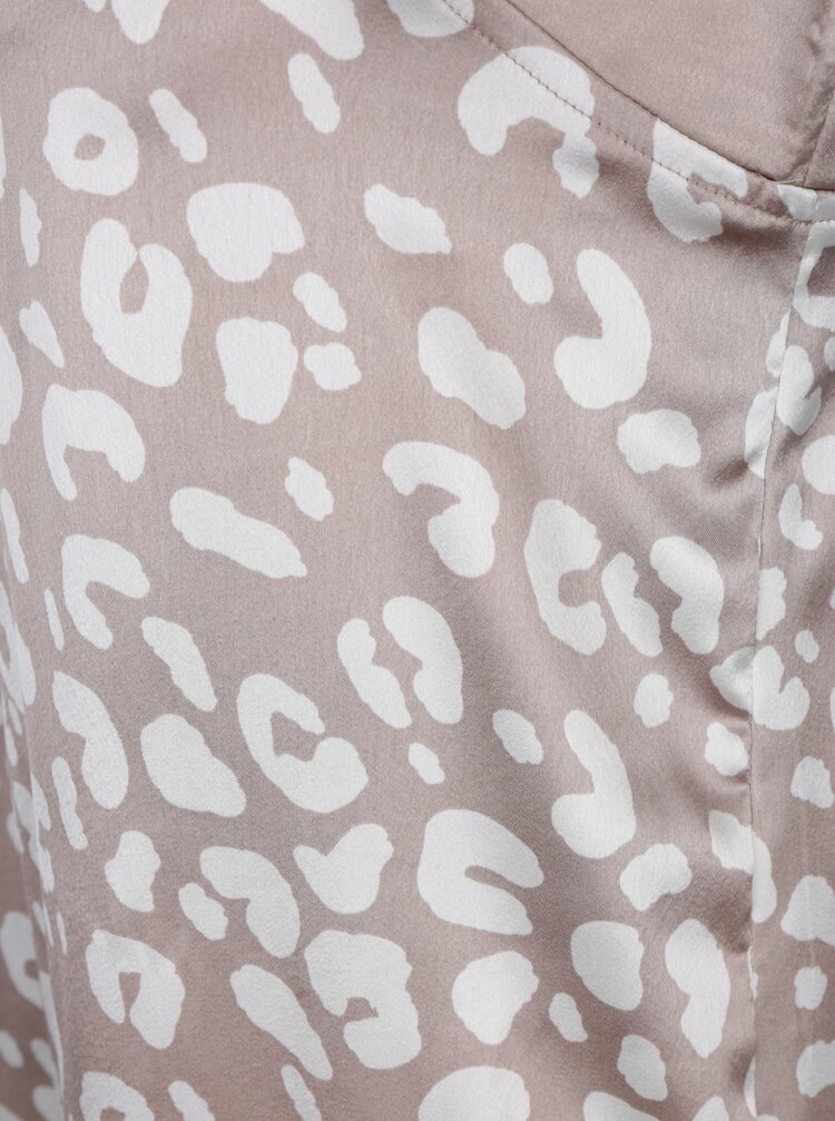 Camasa De Noapte Maro Deschis Cu Animal Print Dorothy Perkins