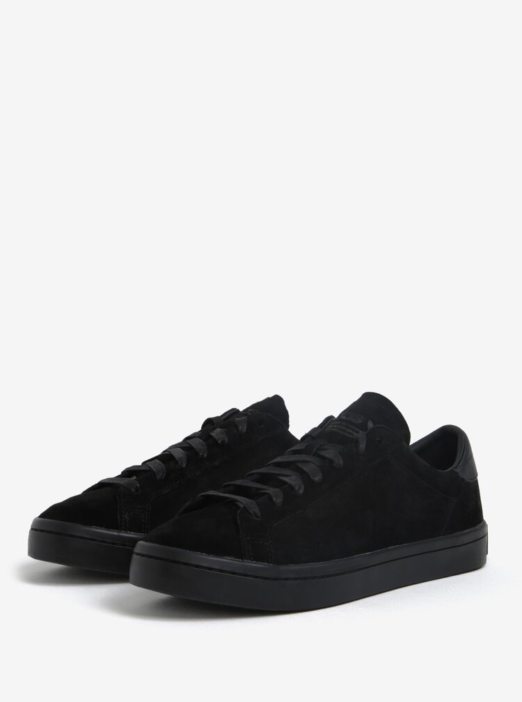 Pantofi Sport Negri Din Piele Intoarsa Pentru Barbati Adidas Originals Courtvantage Zoot Ro