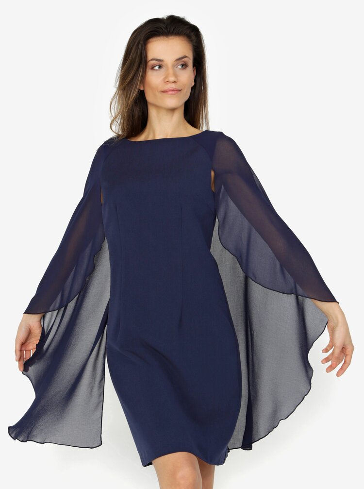 Rochie Bleumarin Cu Maneci Fluture Vero Moda Hannah Zoot Ro