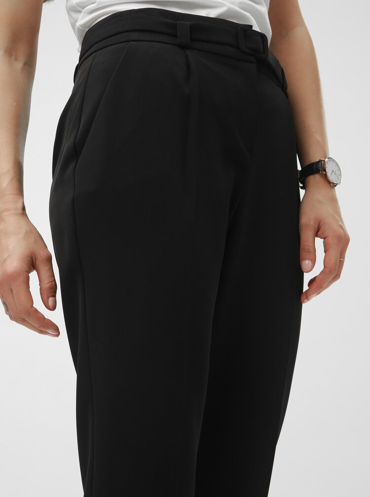 Cerne Kalhoty S Vysokym Pasem A Paskem Dorothy Perkins Zoot Cz