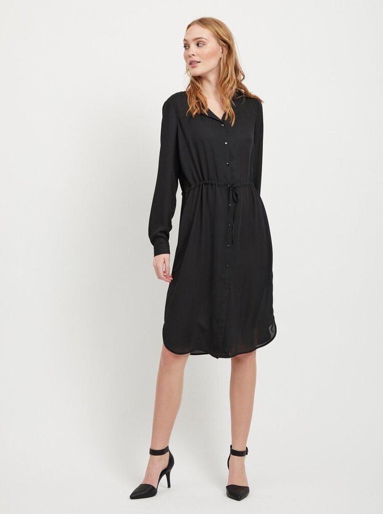 Rochie Tip Camasa Neagra Transparenta Vila Lucy Zoot Ro
