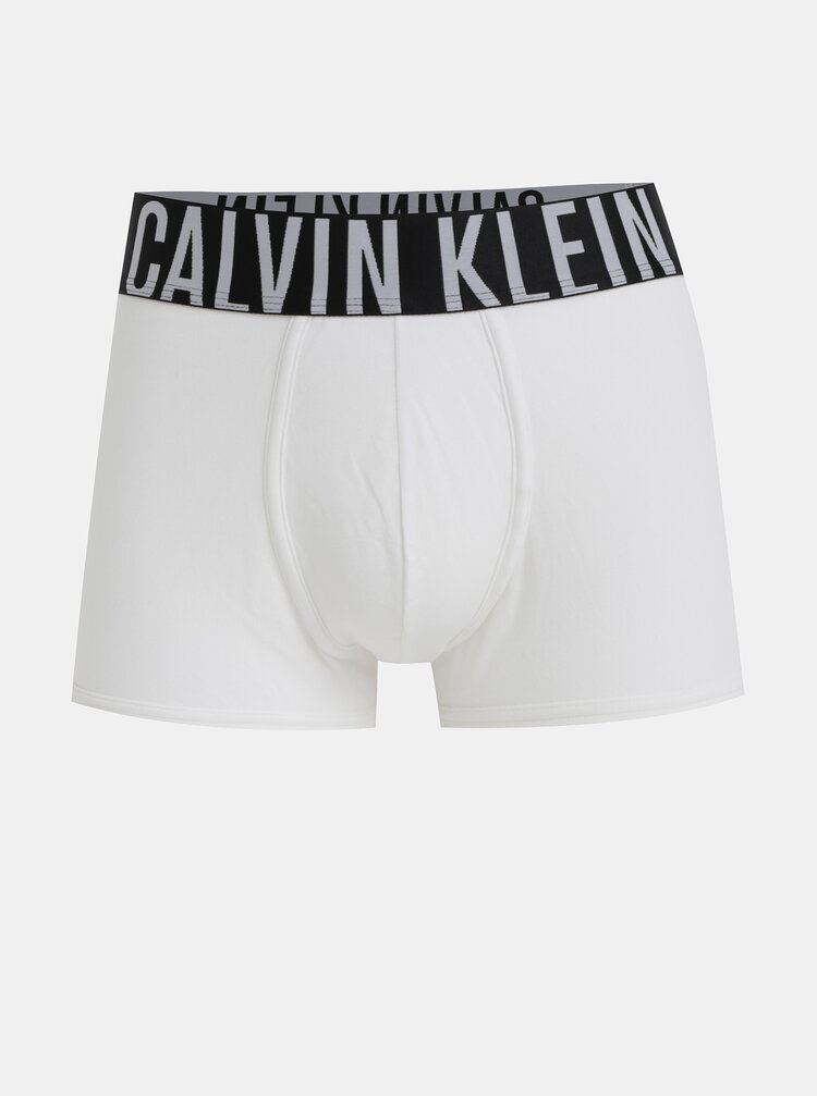 Boxeri Albi Cu Elastic In Talie Si Logo Pentru Barbati Calvin
