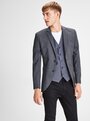 Sacou formal gri melanj cu amestec de lana Jack & Jones Laris