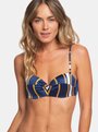 Sutien de baie albastru inchis in dungi Roxy