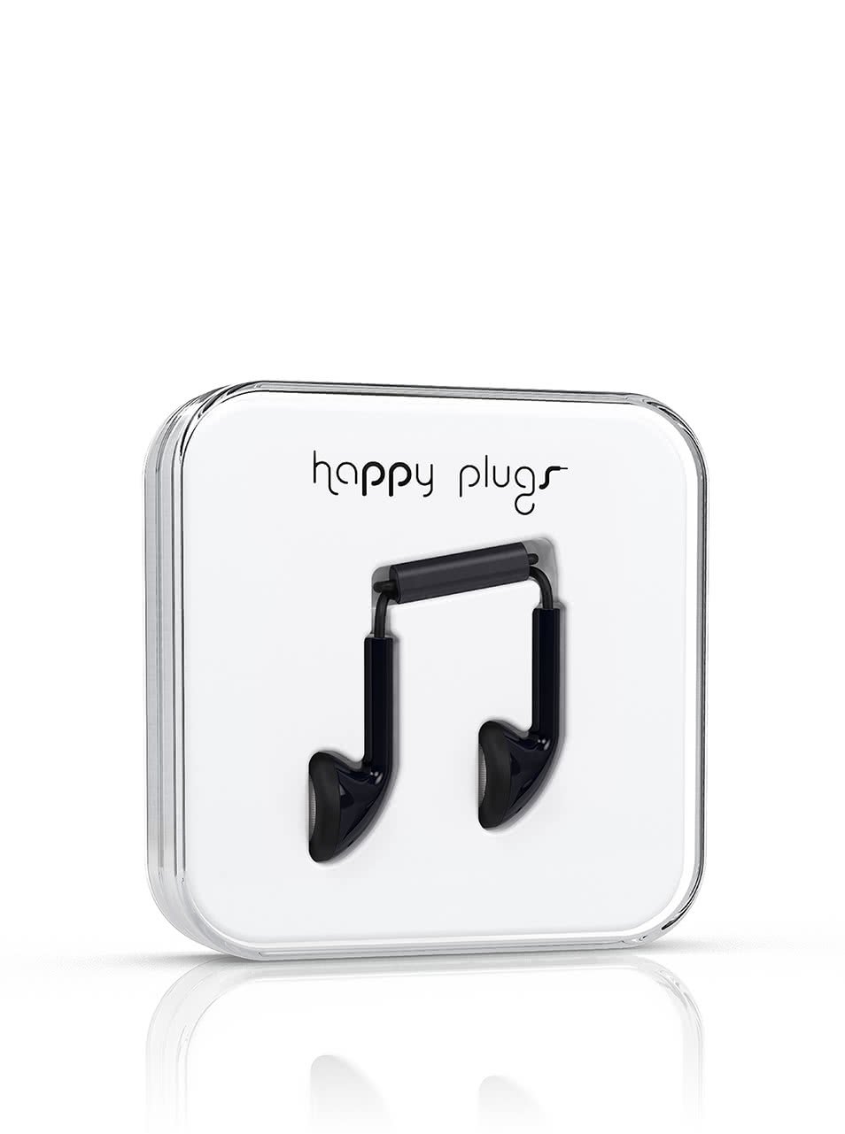 Černá Earbud sluchátka Happy Plugs