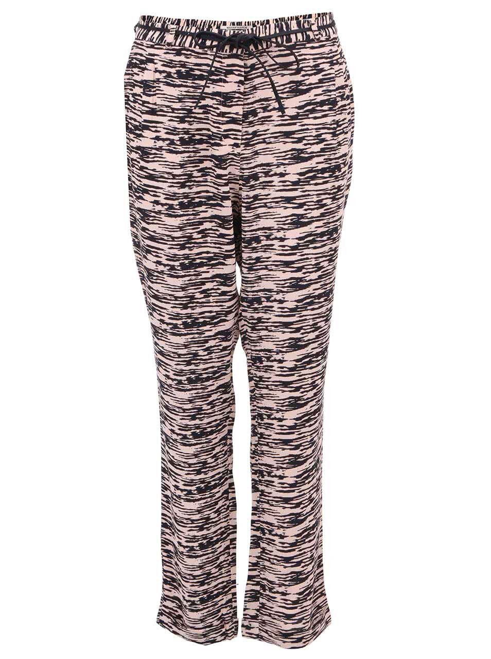 Růžovo-černé dámské žíhané kalhoty Scotch & Soda