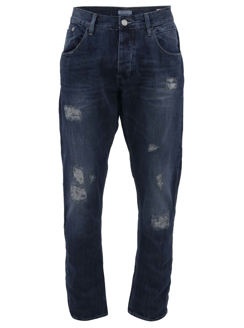 Tmavě modré džíny s prošívaným efektem Blend
