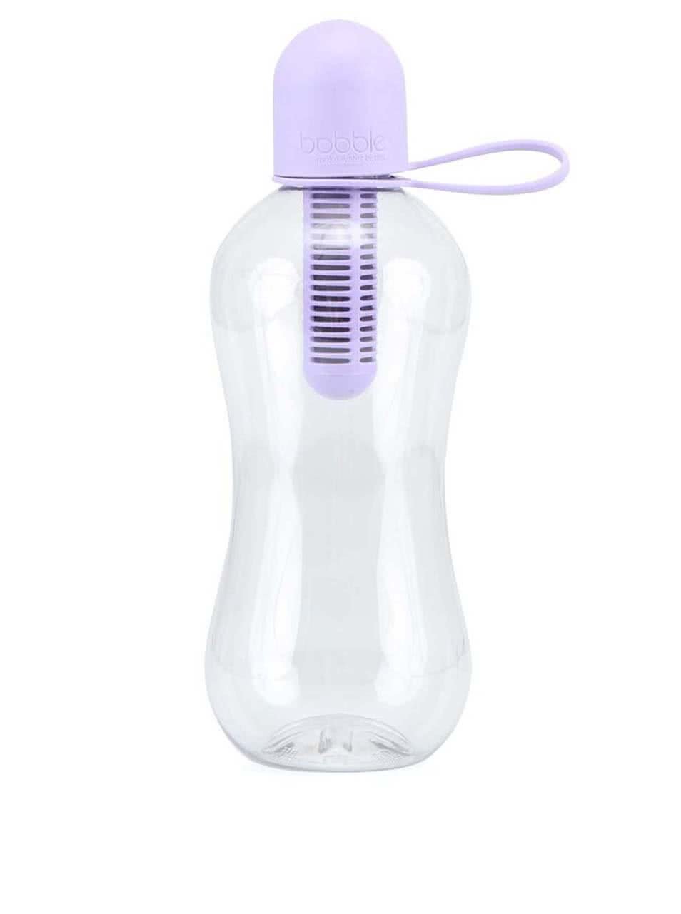 Světle fialová filtrační láhev se silikonovým víčkem bobble