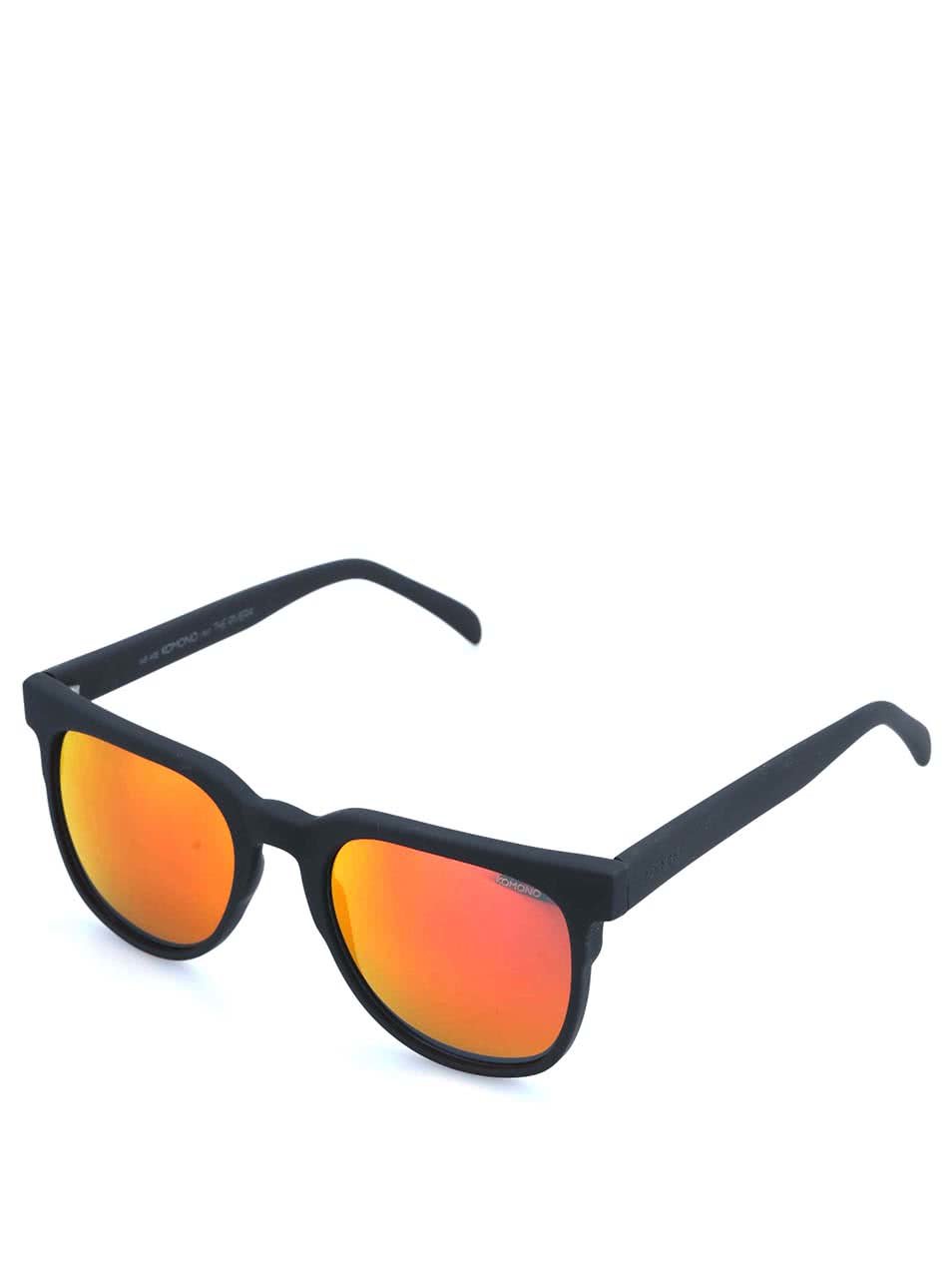 Černé unisex sluneční brýle s polarizačními skly Komono Riviera