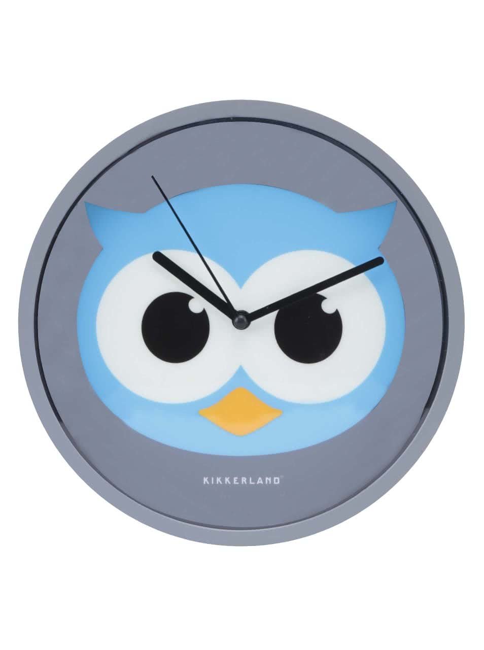 Nástěnné hodiny se sovou Kikkerland Owl