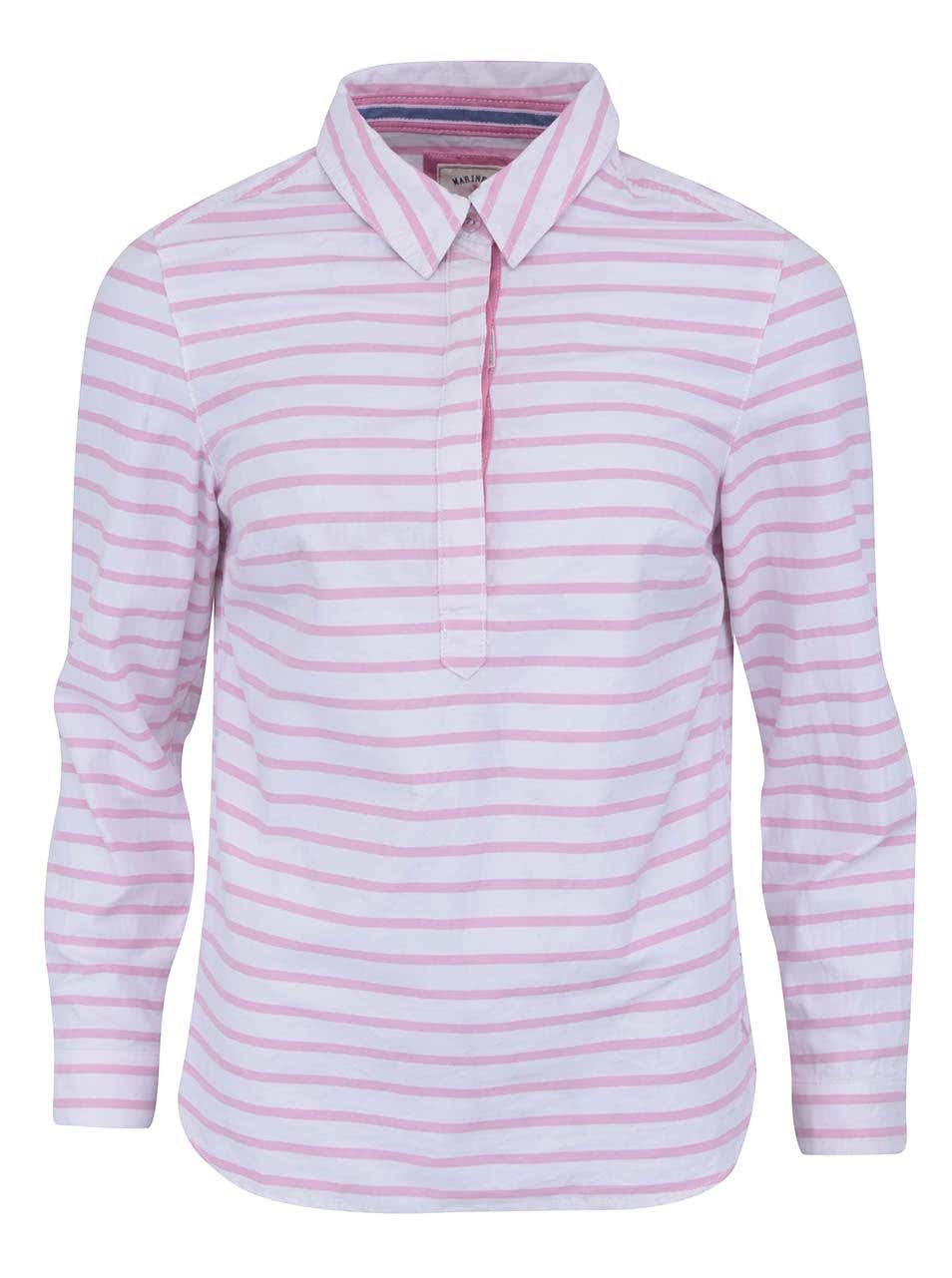 Bílo-růžová pruhovaná košile Tom Joule Clovelly