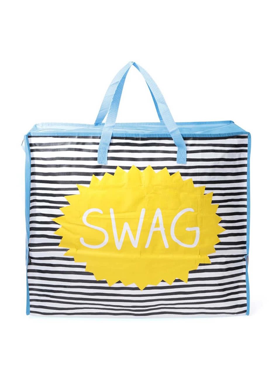 Modrá pruhovaná nákupní taška Happy Jackson Swag