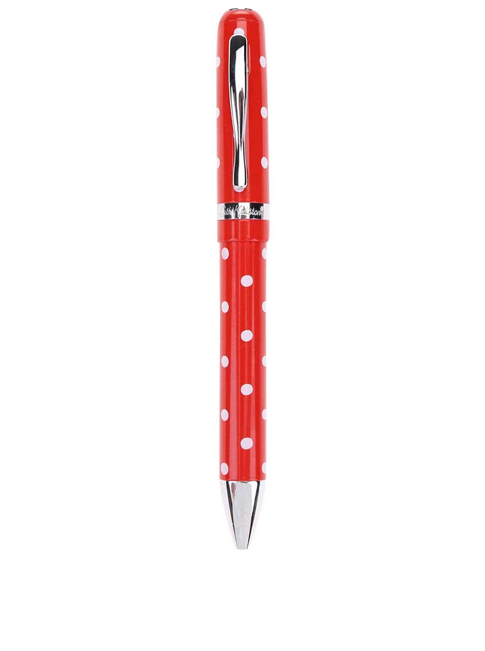 Červené kuličkové pero s puntíky Cath Kidston