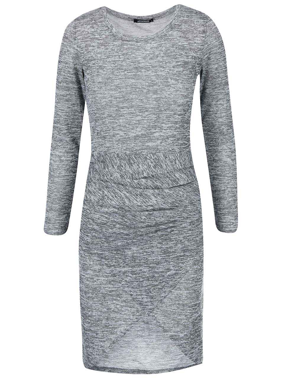 Světle šedé žíhané šaty Haily´s Eileen
