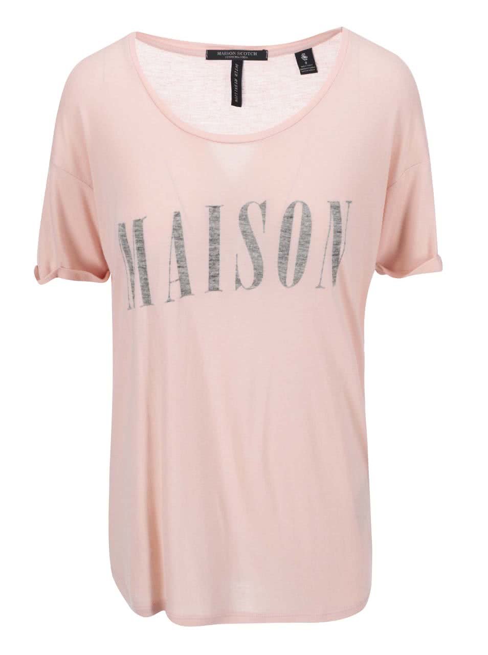 Růžové tričko Maison Scotch