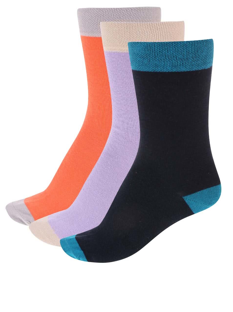 Barevné ponožky v sadě tří párů OJJU