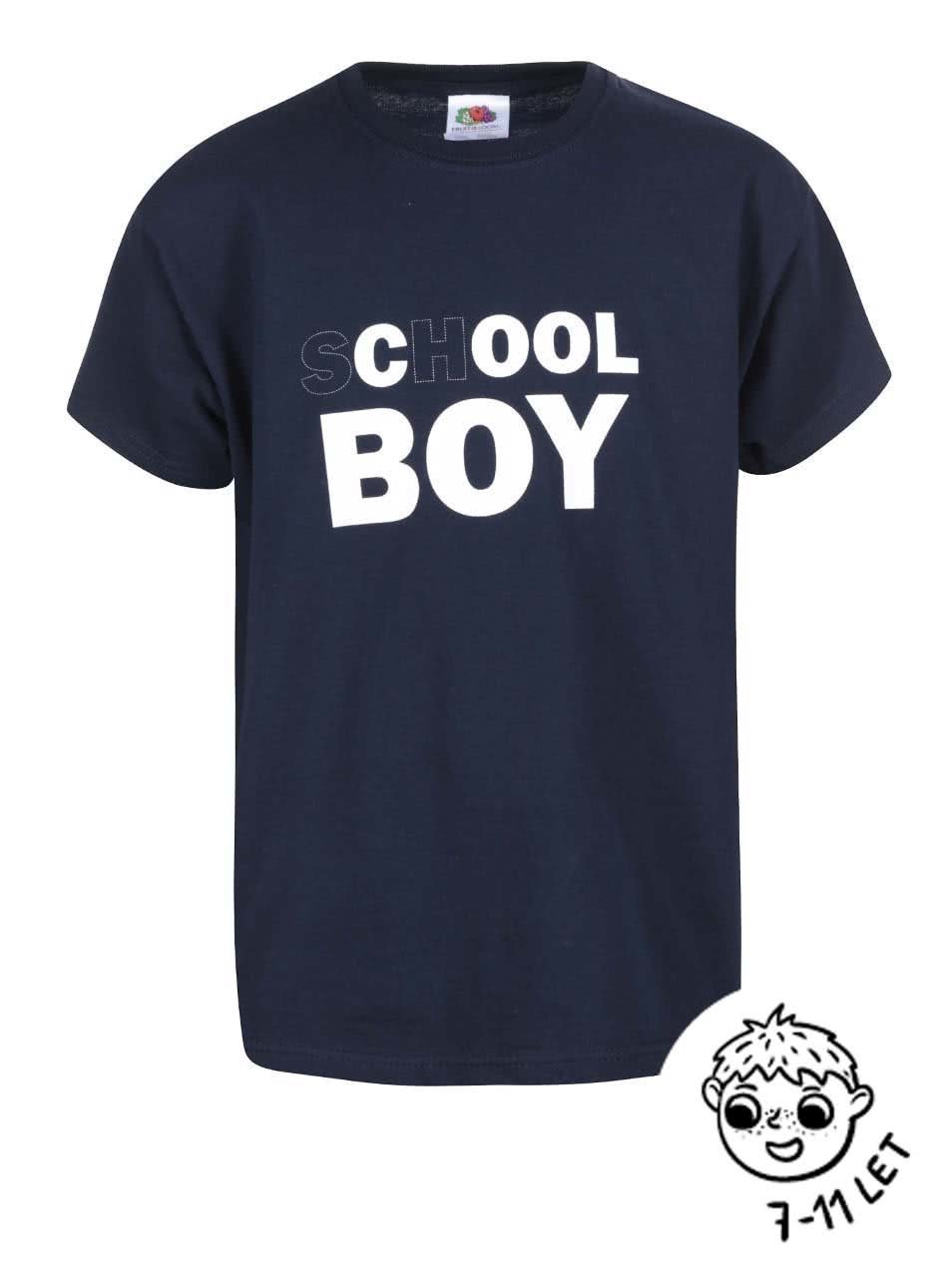 Tmavě modré klučičí triko ZOOT Kids School Boy