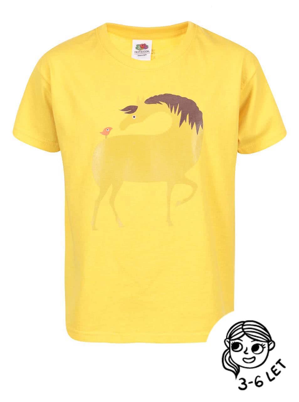 Žluté holčičí triko ZOOT Kids Kůň