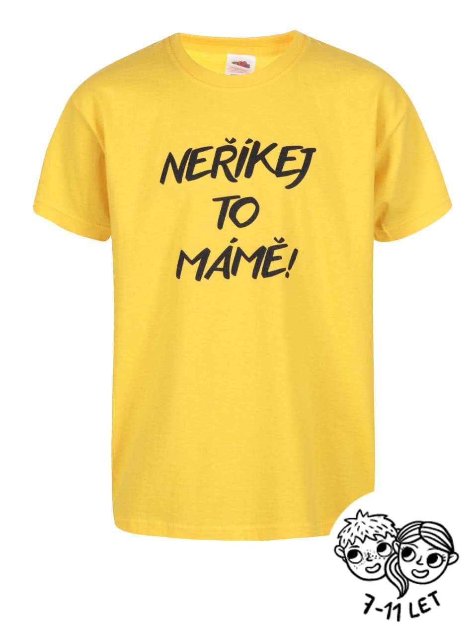 Žluté dětské triko ZOOT Kids Neříkej to mámě