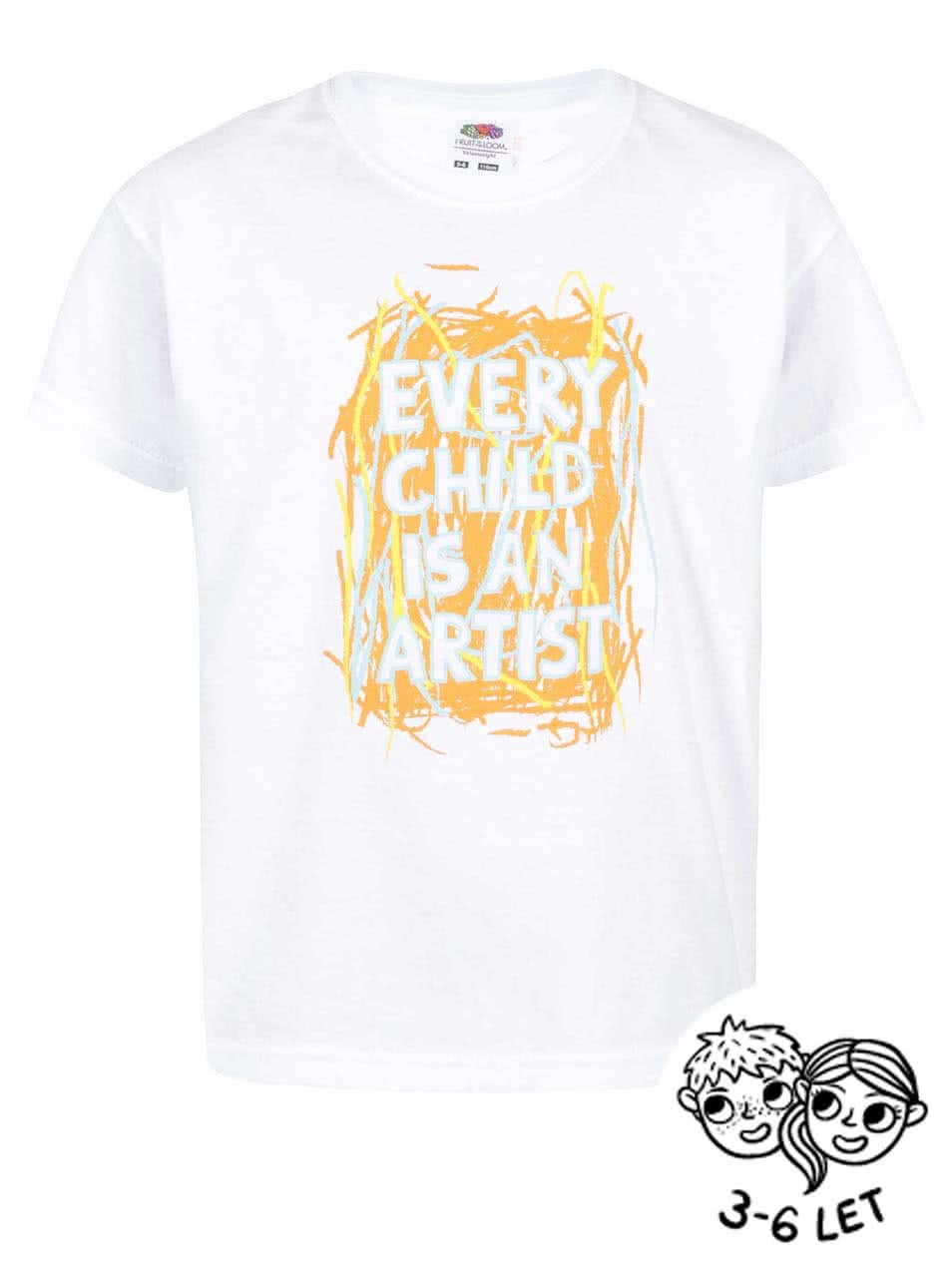 Bílé dětské triko ZOOT Kids Every Child Is An Artist