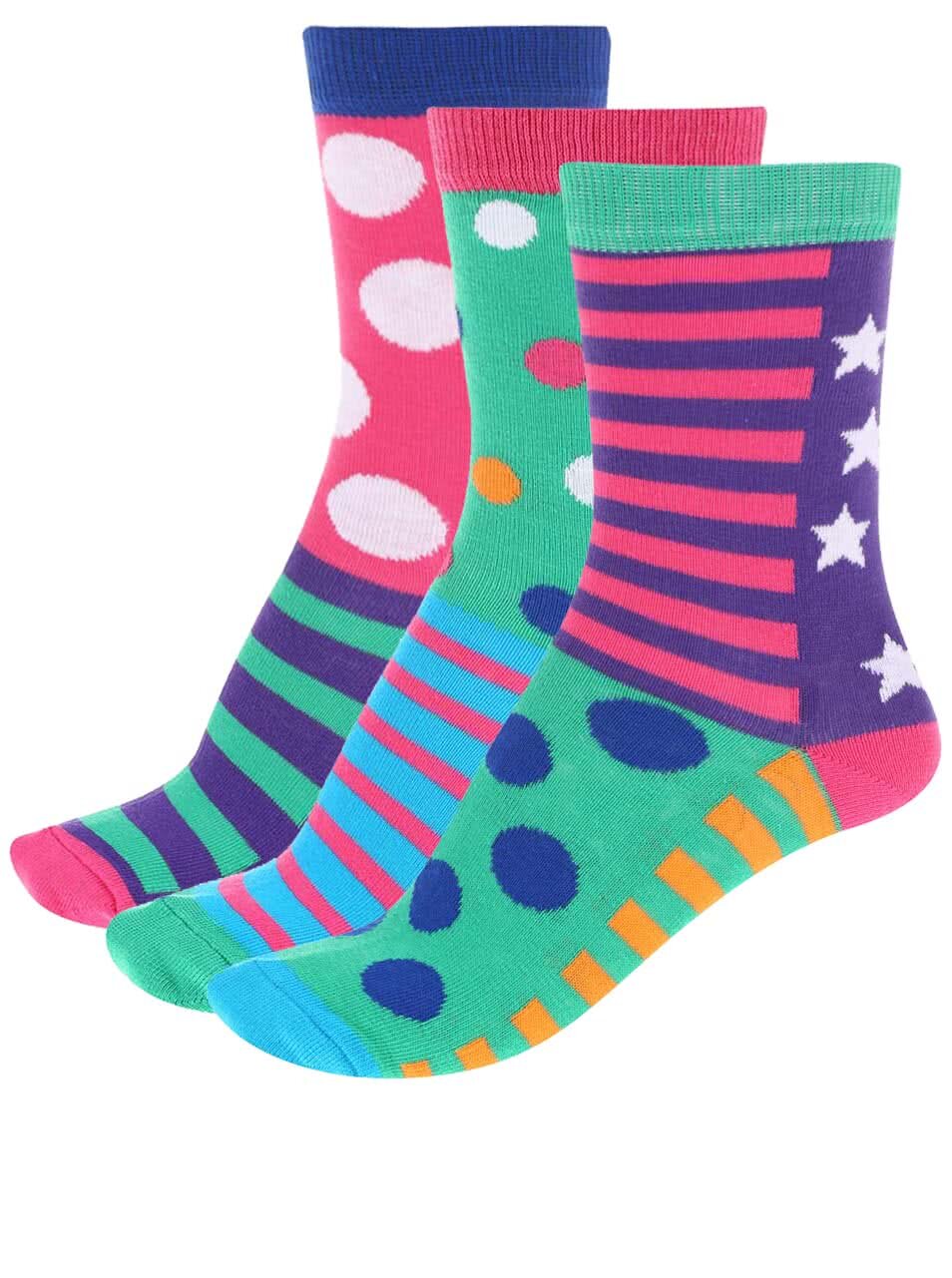 Sada tří barevných dámských ponožek Oddsocks Chloe