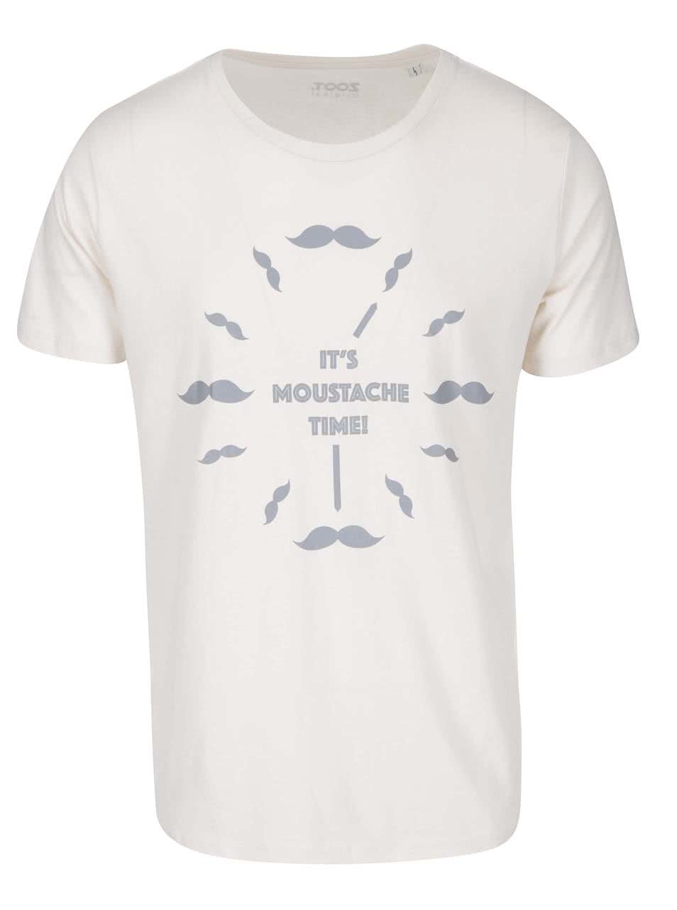 Krémové pánské triko ZOOT Originál Moustache Time
