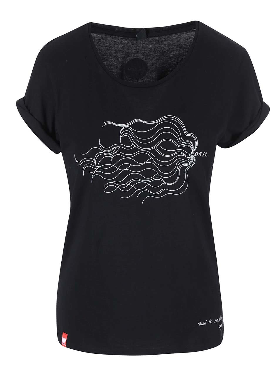 "Dobré" černé dámské tričko pro Nový Prostor
