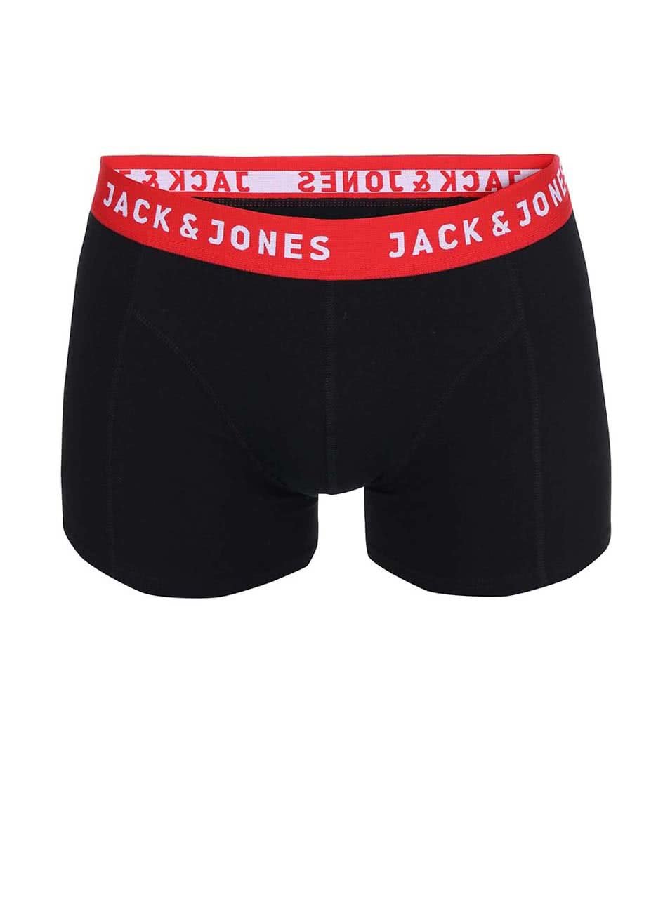 Černé boxerky s červeným lemem Jack & Jones Color Donk