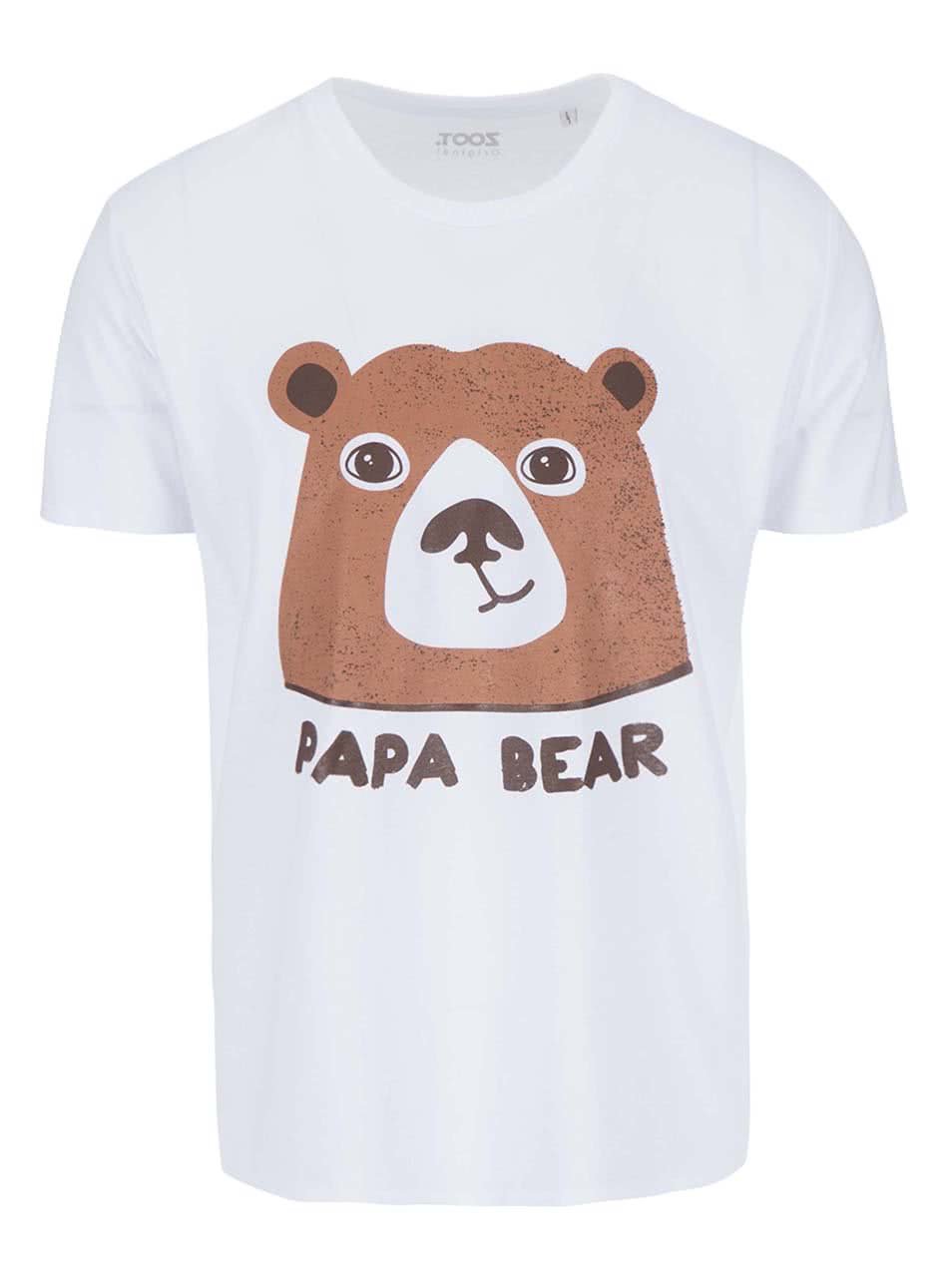 Bílé pánské triko ZOOT Originál Papa bear