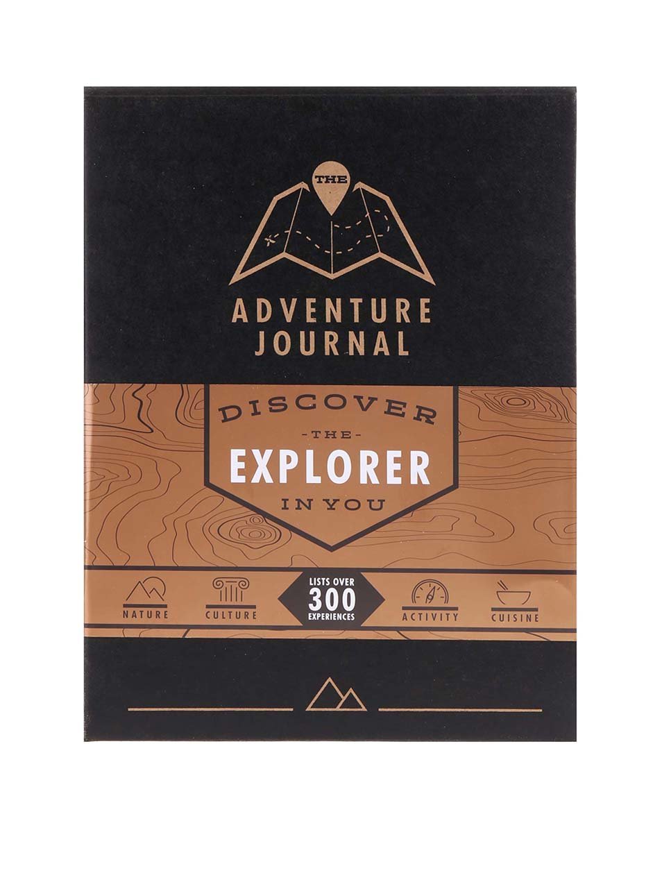 Černý cestovní informativní deník se stíracími mapami Luckies Adventure Journal