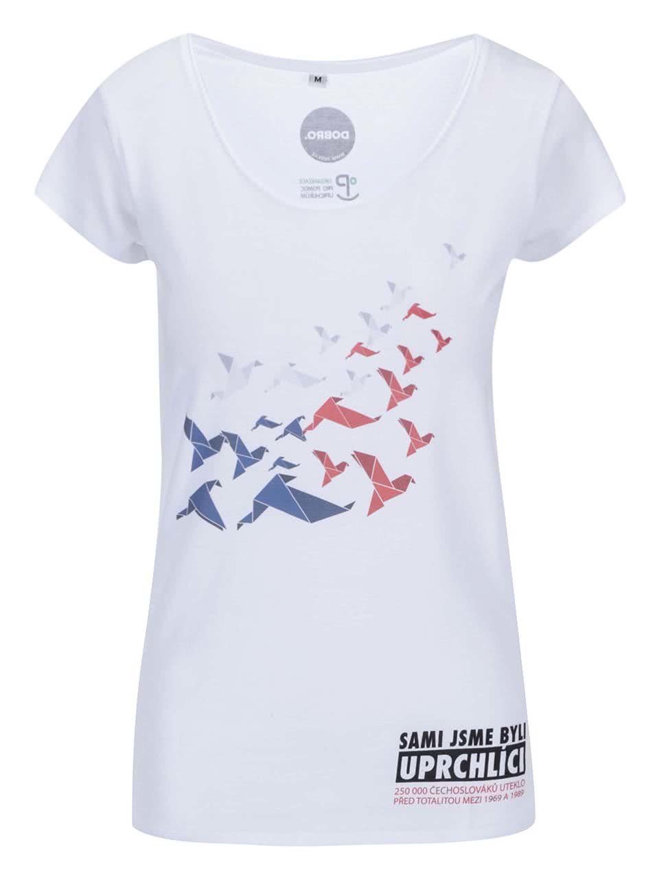 "Dobré" bílé dámské tričko pro OPU a UNHCR