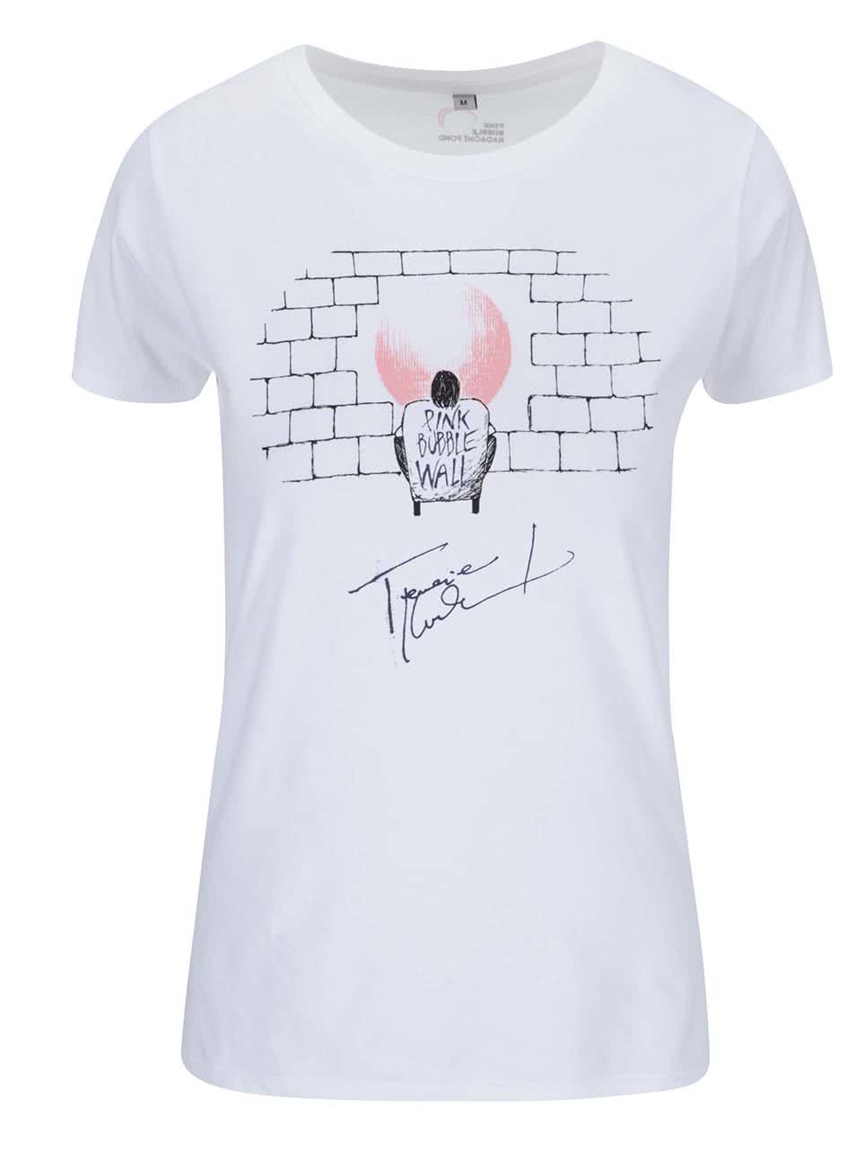 "Dobré" bílé dámské tričko pro Pink Bubble Terezie Kovalová