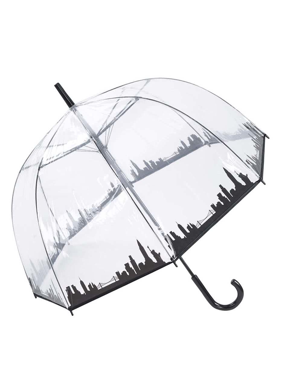 Průhledný deštník s panoramatem New Yorku Lindy Lou Skyline