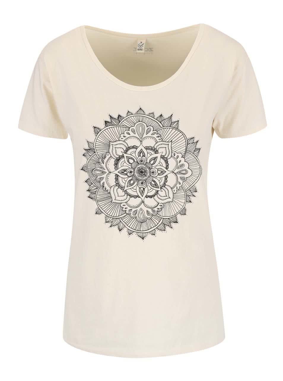 Krémové dámské tričko ZOOT Originál Mandala