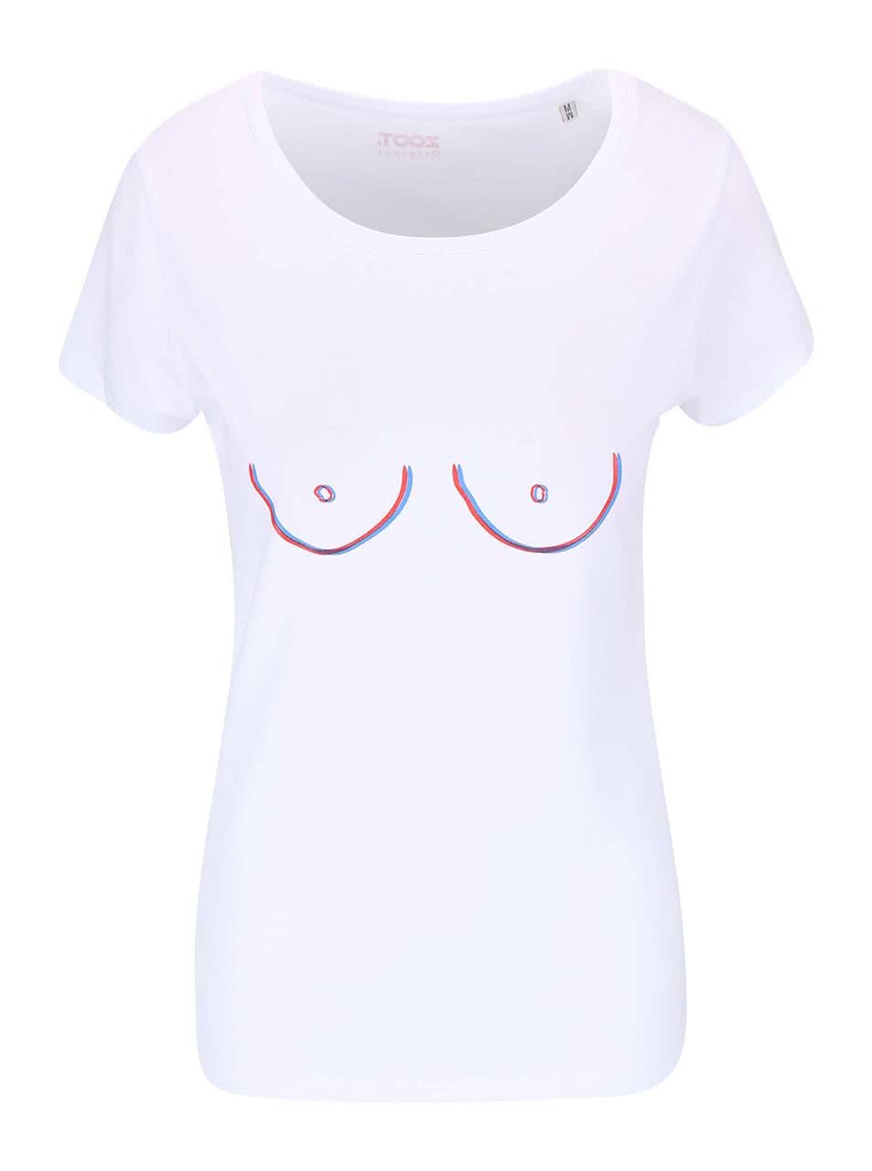Bílé dámské tričko ZOOT Originál 3D boobs