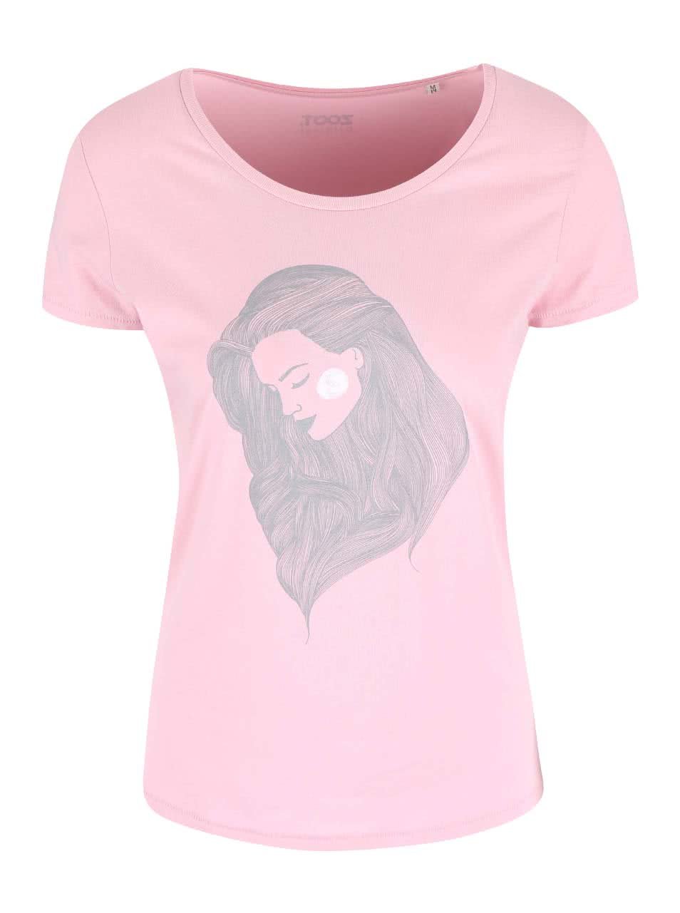 Růžové dámské tričko ZOOT Originál Hair