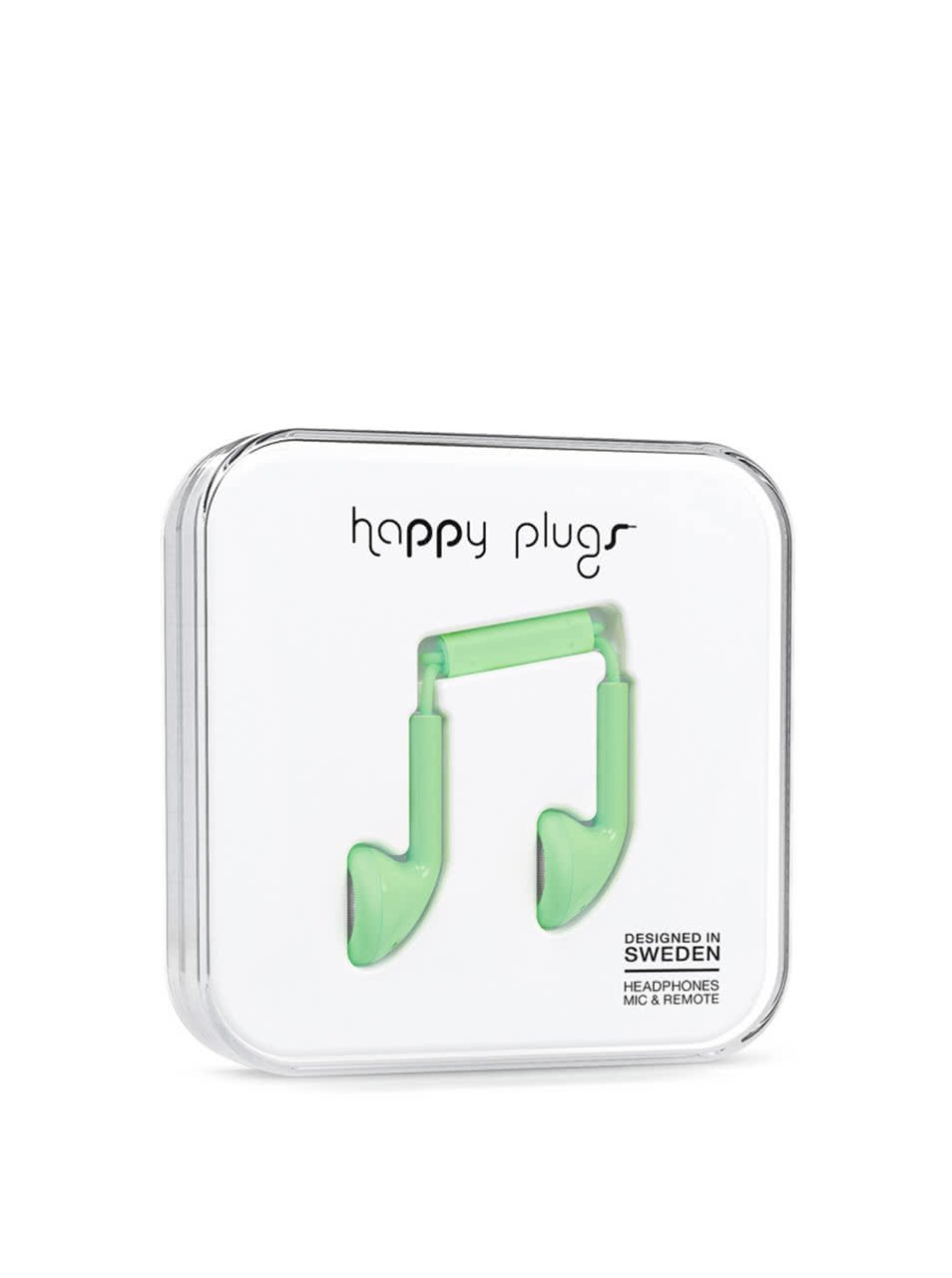 Světle zelená Earbud sluchátka Happy Plugs