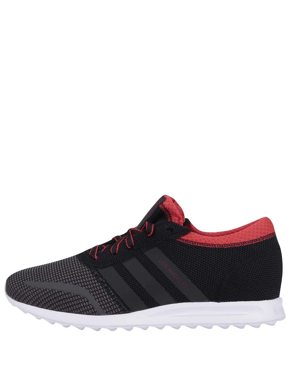 Červeno-černé pánské tenisky adidas Originals Los Angeles