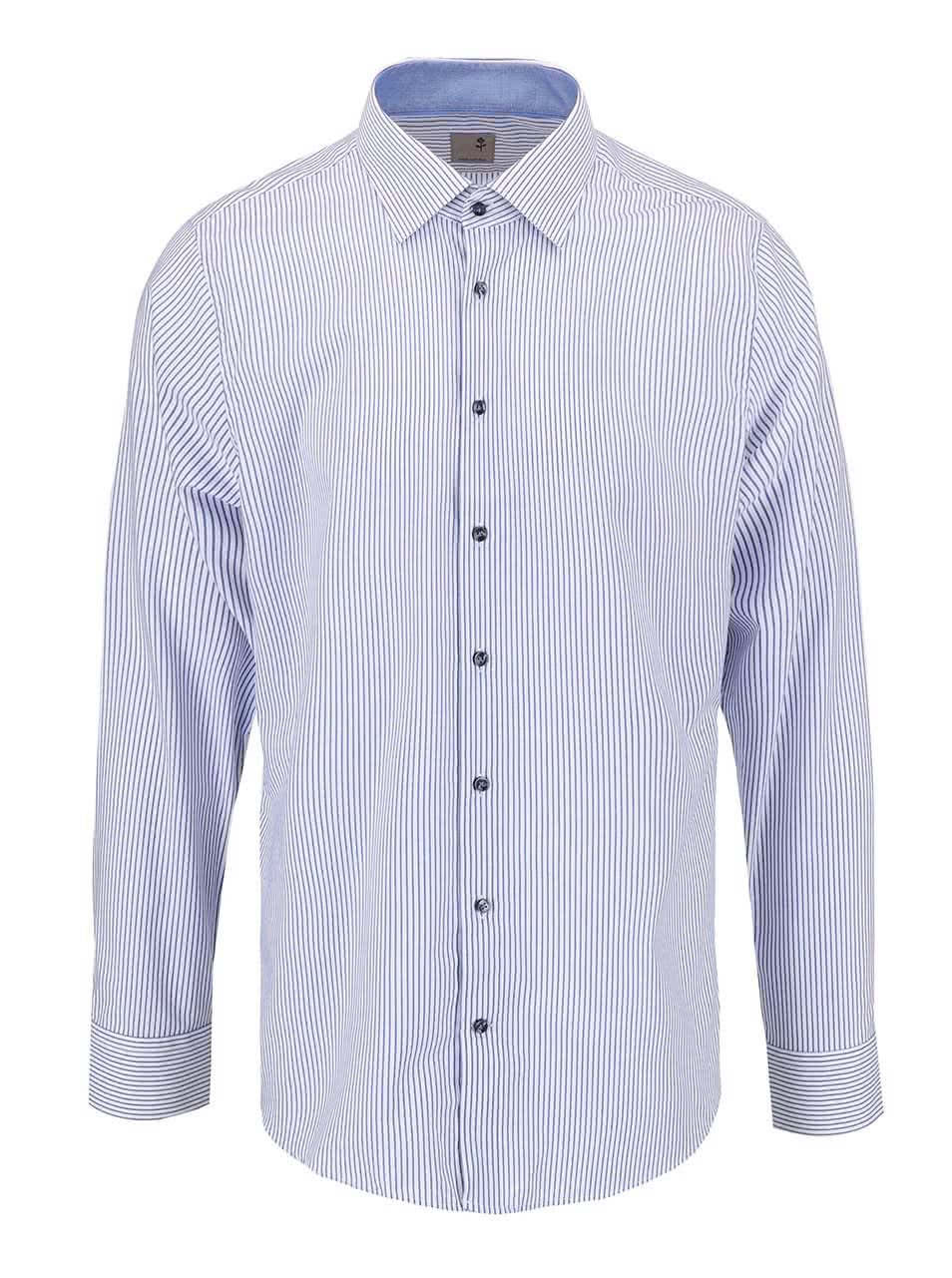 Modro-bílá pruhovaná košile Seidensticker Paul Patch Slim Fit