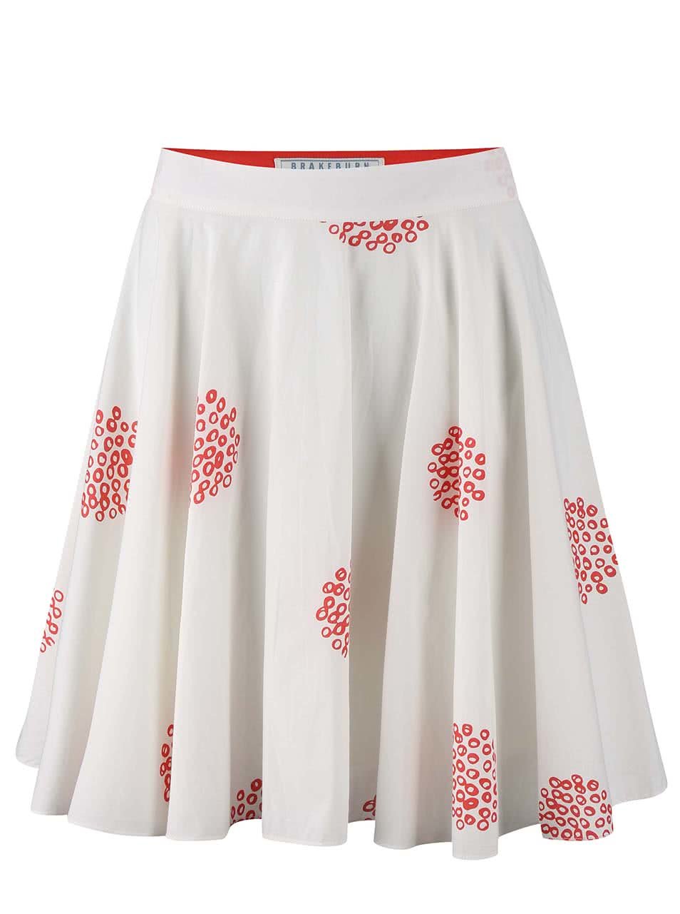 Bílá vzorovaná sukně Brakeburn Polka