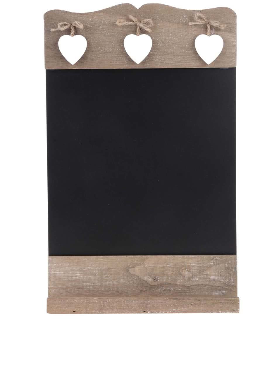 Dřevěná závěsná tabule s ozdobami ve tvaru srdíček Sass & Belle Ashley Farmhouse