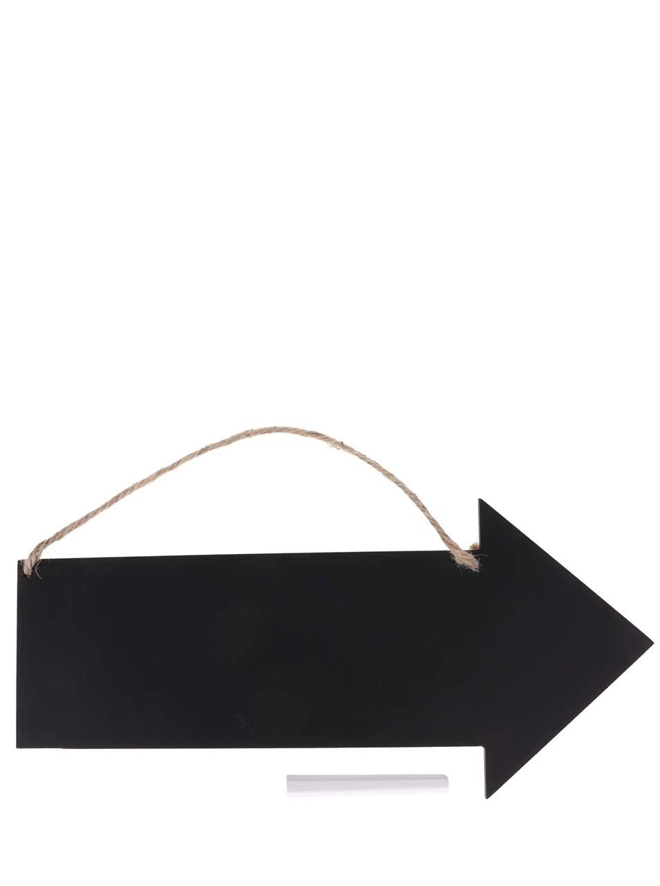Černá závěsná tabule ve tvaru šipky Sass & Belle Arrow