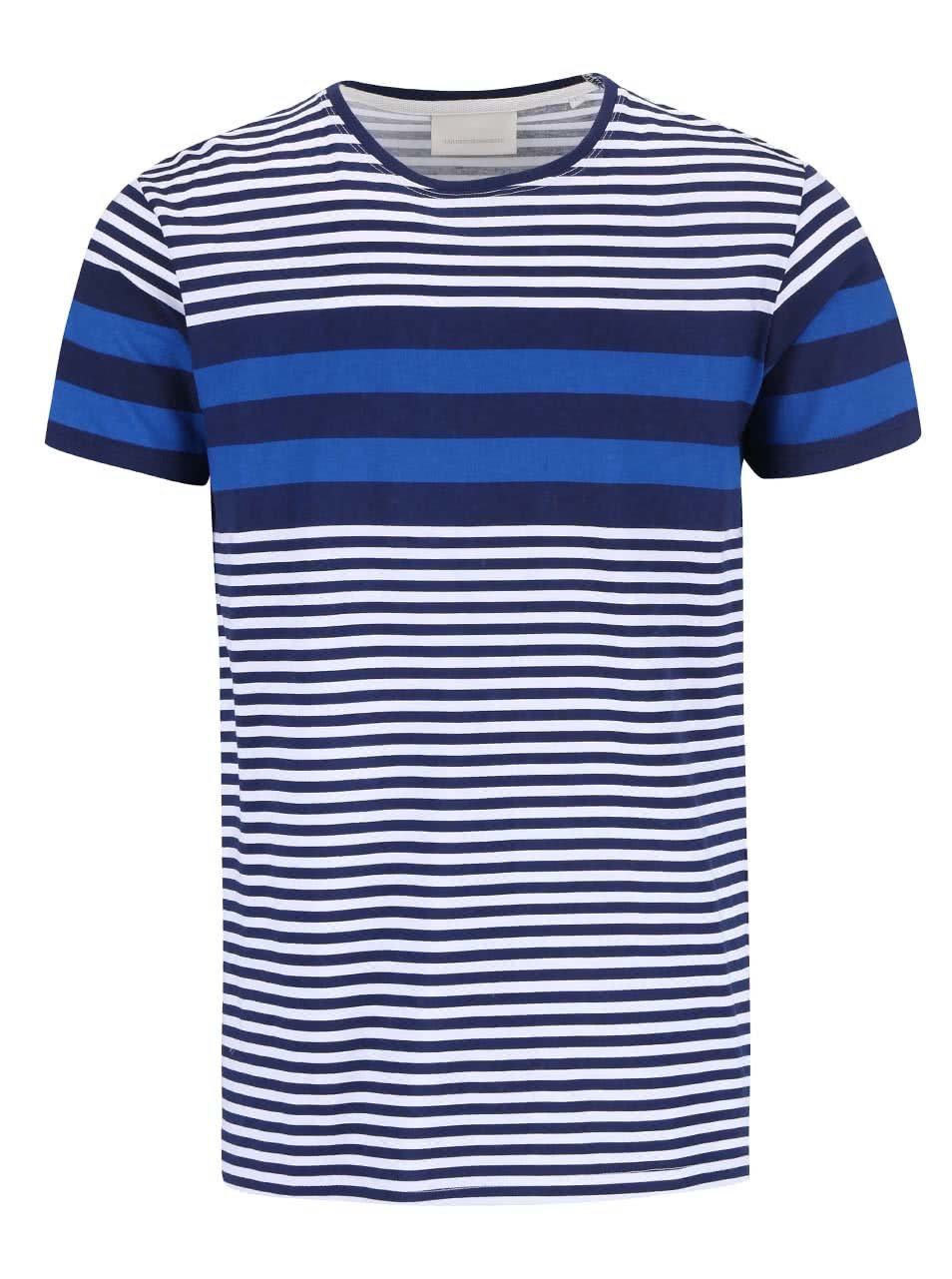 Modré pruhované triko Tailored & Originals Rickinghall