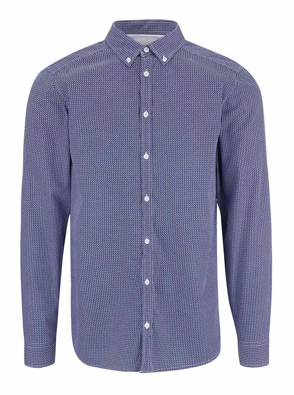 Modrá košile s jemným vzorem Tailored & Originals Ramsey