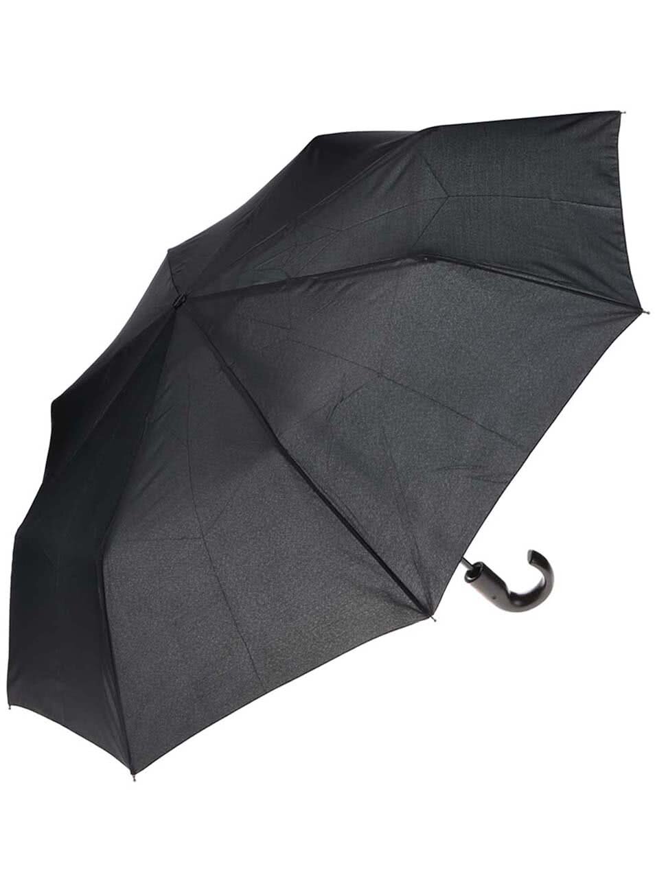 Černý pánský skládací vystřelovací deštník Doppler