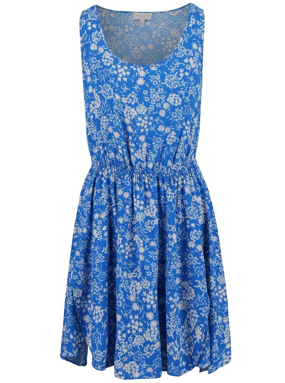 Modré květované šaty Apricot