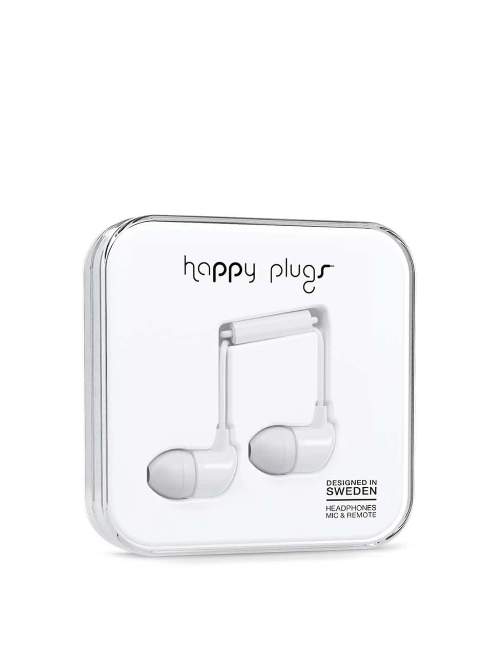 Bílá In-Ear sluchátka Happy Plugs