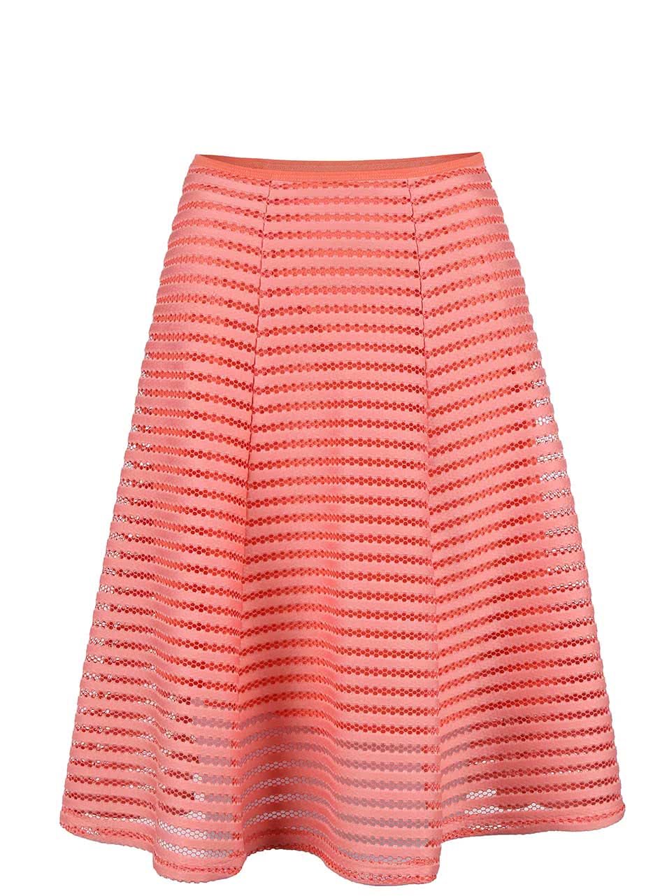 Korálová sukně ze síťované krajky Apricot