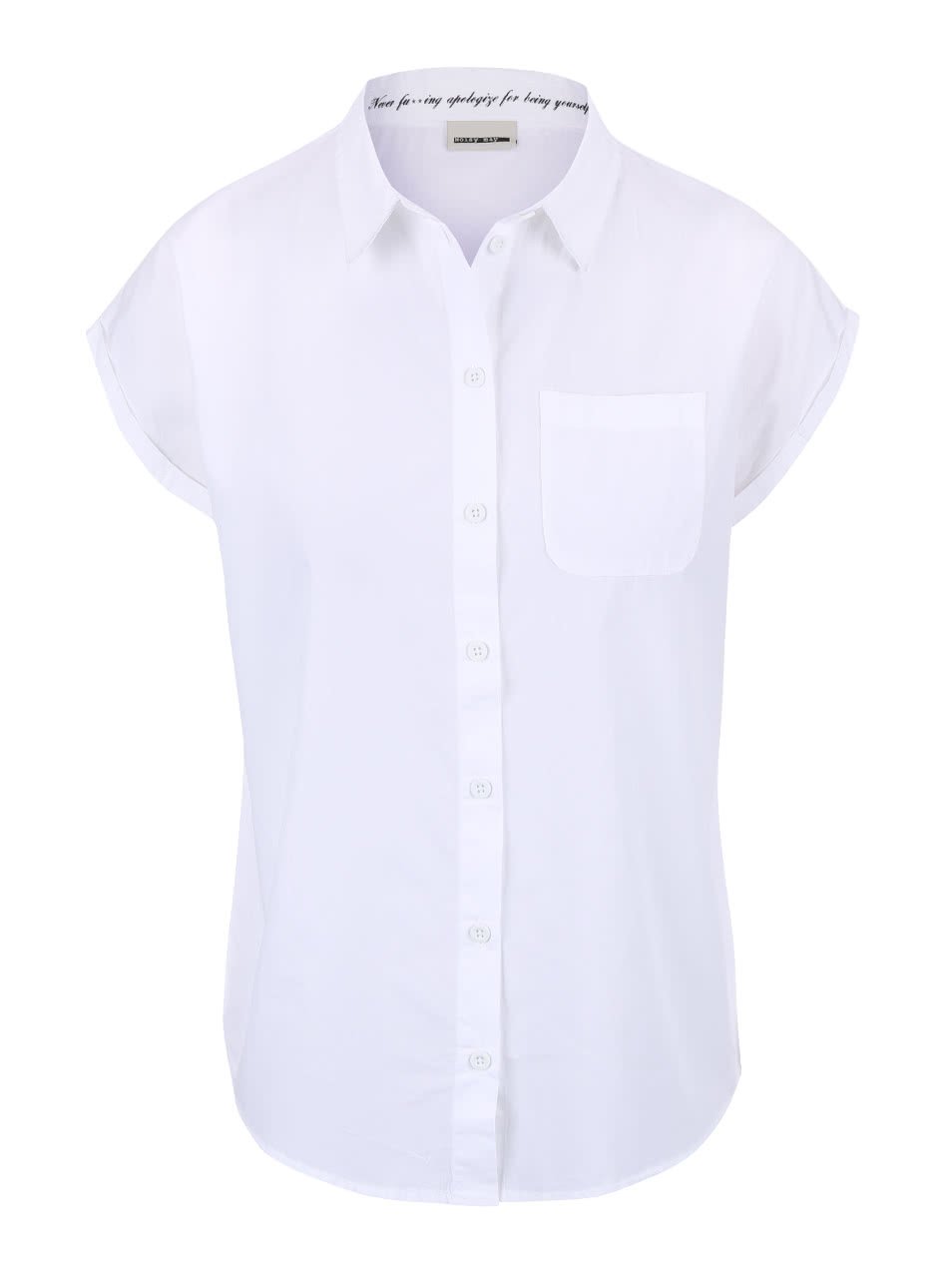 Bílá košile s krátkým rukávem Noisy May Kimma