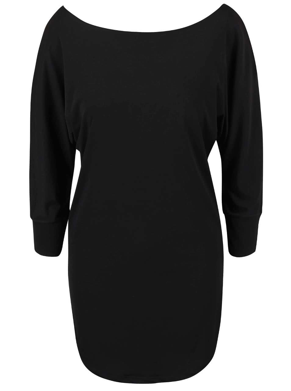 Černé šaty s netopýřími rukávy Alchymi Salita